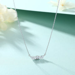 S925 Silver Heart Zircon Choker Necklace