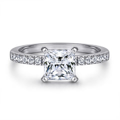 S925 Silver Square CZ Ring