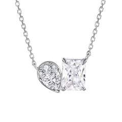 S925 Silver 2ct Square Zircon Necklace