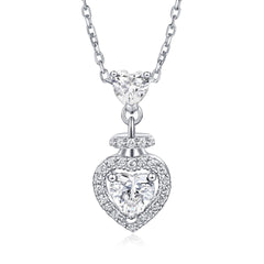 S925 Silver Heart Pendant Necklace