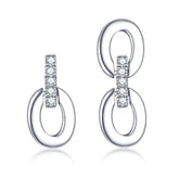 925 Silver Asymmetrical Hoop Set