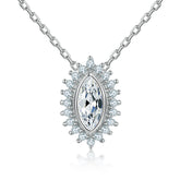 S925 Silver Sunflower Zircon Necklace