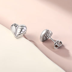 S925 Twisted Heart Earrings - Luxe Silver Jewelry