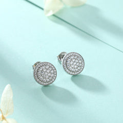 925 Silver Round Zirconia Studs