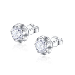 S925 CZ Studs Earrings - Luxe Silver Jewelry