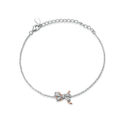S925 Bow Butterfly Bracelet - Luxe Silver Jewelry