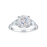 925 Silver Heart Flame Ice Ring