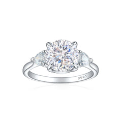 925 Silver Heart Flame Ice Ring