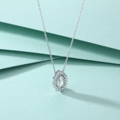 S925 Silver Sunflower Zircon Necklace