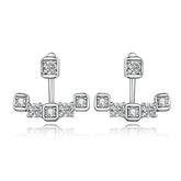 S925 Silver Tassel Smile Stud Earrings