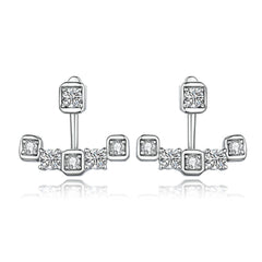 S925 Silver Tassel Smile Stud Earrings