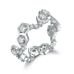 925 Silver Earrings Ring Necklace Bracelet Set