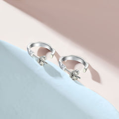 S925 Mirror Hoops - Luxe Silver Earrings
