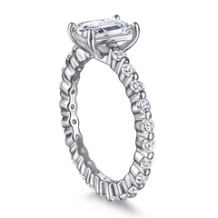 925 Silver Full Pavé Square Ring