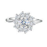 925 Silver Floral Wedding Band