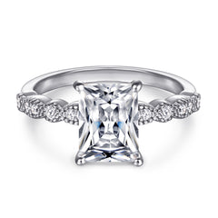 925 Silver Square CZ Statement Ring