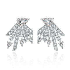 S925 CZ Dangle Earrings - Luxe Silver Studs