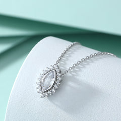 S925 Silver Sunflower Zircon Necklace