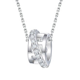 S925 Silver Multi-Loop Pendant Necklace