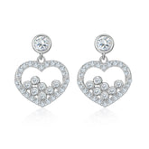 2025 S925 Silver Heart Stud Earrings