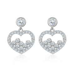 2025 S925 Silver Heart Stud Earrings