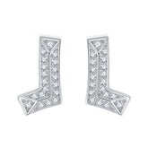 S925 Silver L-Letter Stud Earrings