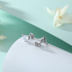 S925 Silver Star & Heart Earrings