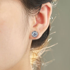 S925 CZ Stud Earrings - Luxe Silver Jewelry