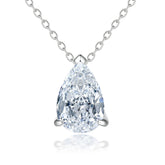 S925 Silver Pear Cut Zircon Necklace
