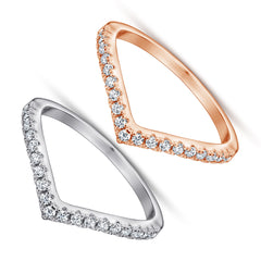 S925 Silver CZ Eternity Band - Minimalist Index Ring