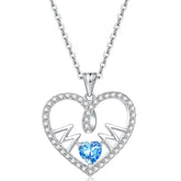 S925 Silver 5A Zircon Heart Necklace