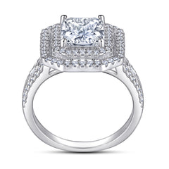 925 Silver Princess Cut Solitaire Ring