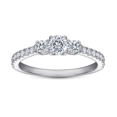 Sterling Silver CZ Eternity Band - 4-Prong Design