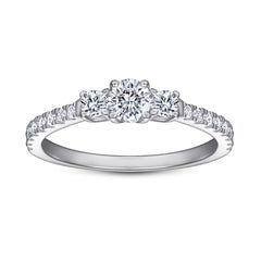 Sterling Silver CZ Eternity Band - 4-Prong Design