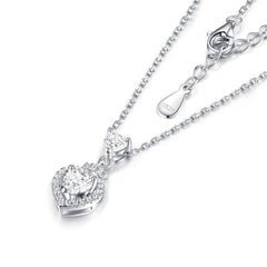 S925 Silver Heart Pendant Necklace