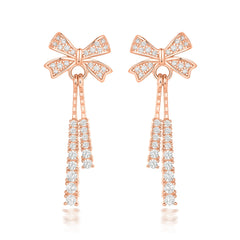 925 Silver Bow Drop Earrings