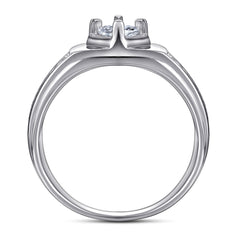 S925 Men's CZ Wedding Band - Bold & Minimalist