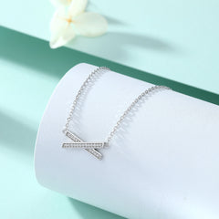 S925 Silver X Letter Necklace