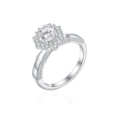 925 Silver Sunflower Statement Ring