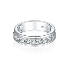 S925 Men's Wide Band Ring - Premium Sterling Silver