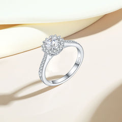 925 Silver Sunflower Wedding Band