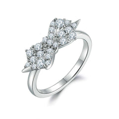 925 Silver Bow Ring Earrings Necklace Bracelet