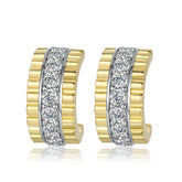 S925 Silver Zircon Hoop Earrings