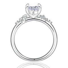 925 Silver 2ct Oval Solitaire Ring