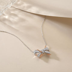 S925 Silver Gold-Plated Bow Necklace