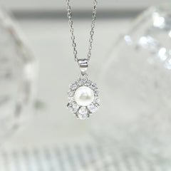 S925 Silver Pearl Beaded Necklace