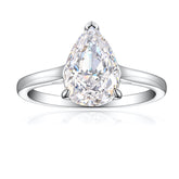 925 Silver 4ct Teardrop Ice Halo Ring