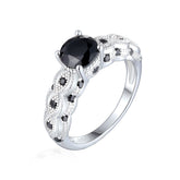 925 Silver Nano Black CZ Statement Ring