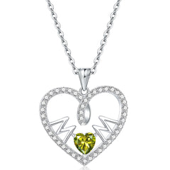 S925 Silver 5A Zircon Heart Necklace