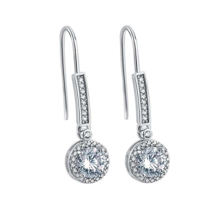925 Silver Zirconia Drop Earrings